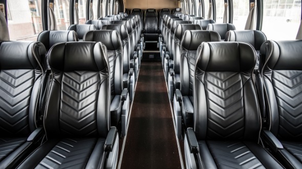 56 passenger charter bus inside cape coral