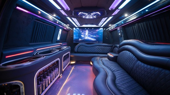 cape coral party bus rental interior